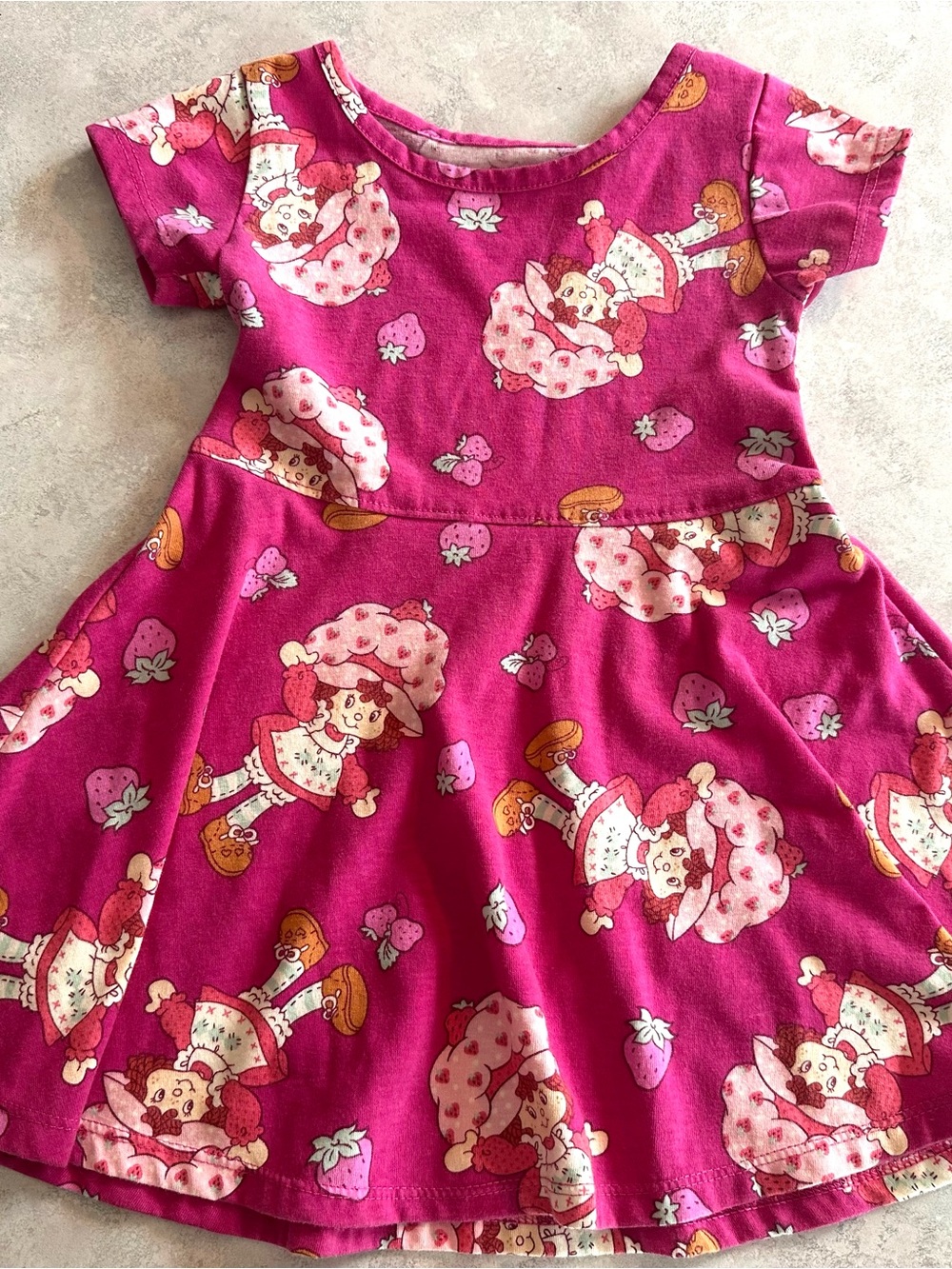 2T Strawberry Shortcake Print Dress